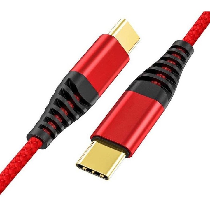 Cablu USB-C la USB-C | 1M, AP-42-1M-Tip-C-Rosu