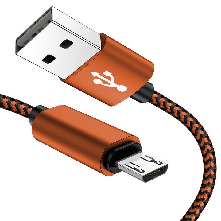 USB kábel telefonhoz | Gyorstöltés 3.0, C-05-MICRO, narancssárga