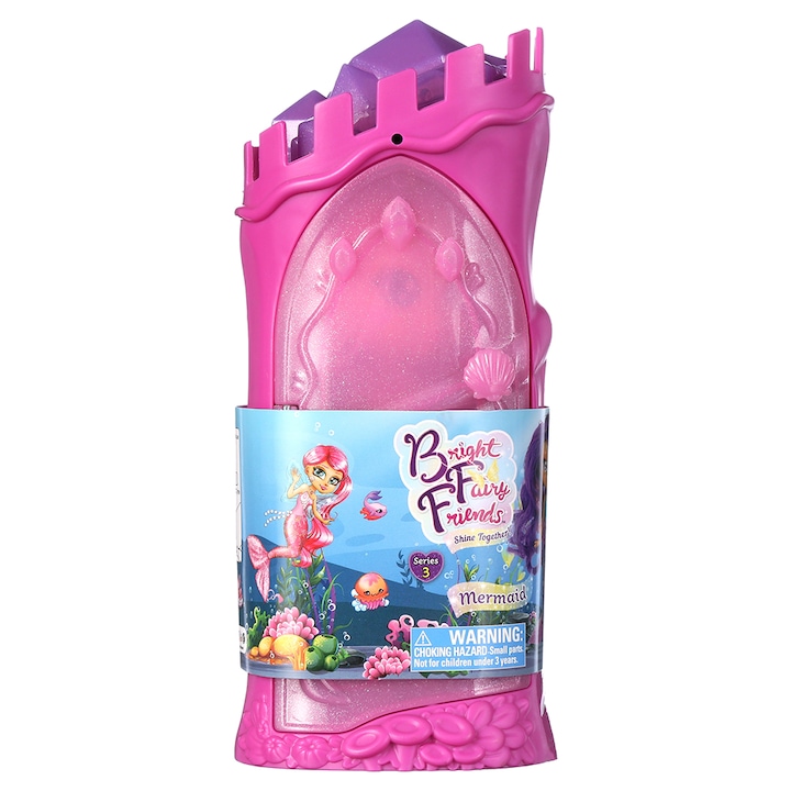 Papusa surpriza Bright Fairy Friends - Sirena, castel si accesorii