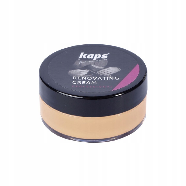 Crema pantofi, Kaps, Pentru piele naturala/sintetica, 25 ml, Bej