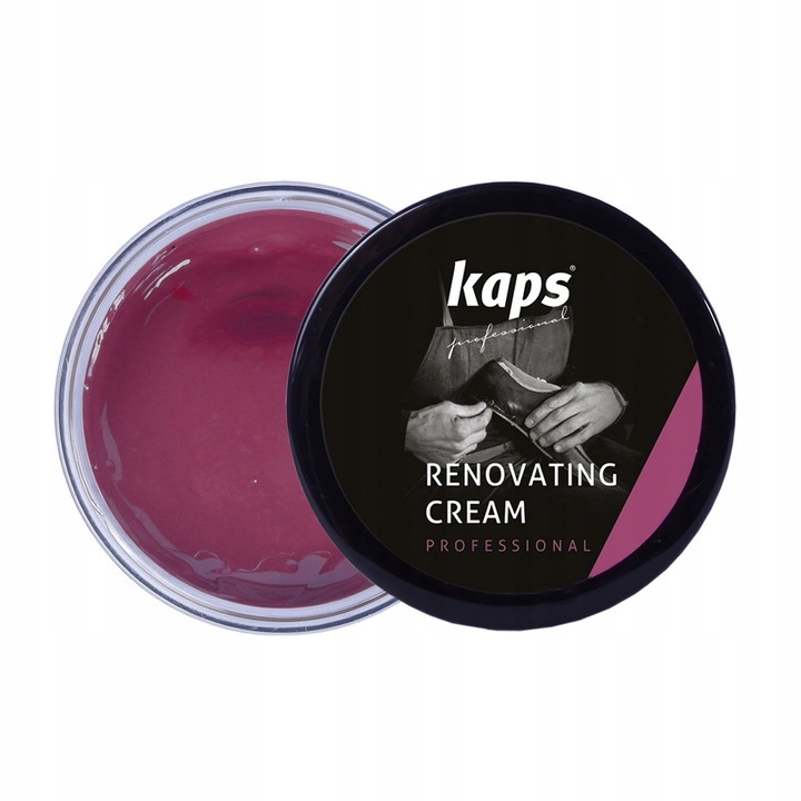 Crema pantofi, Kaps, Pentru piele naturala, 25ml, Bordo