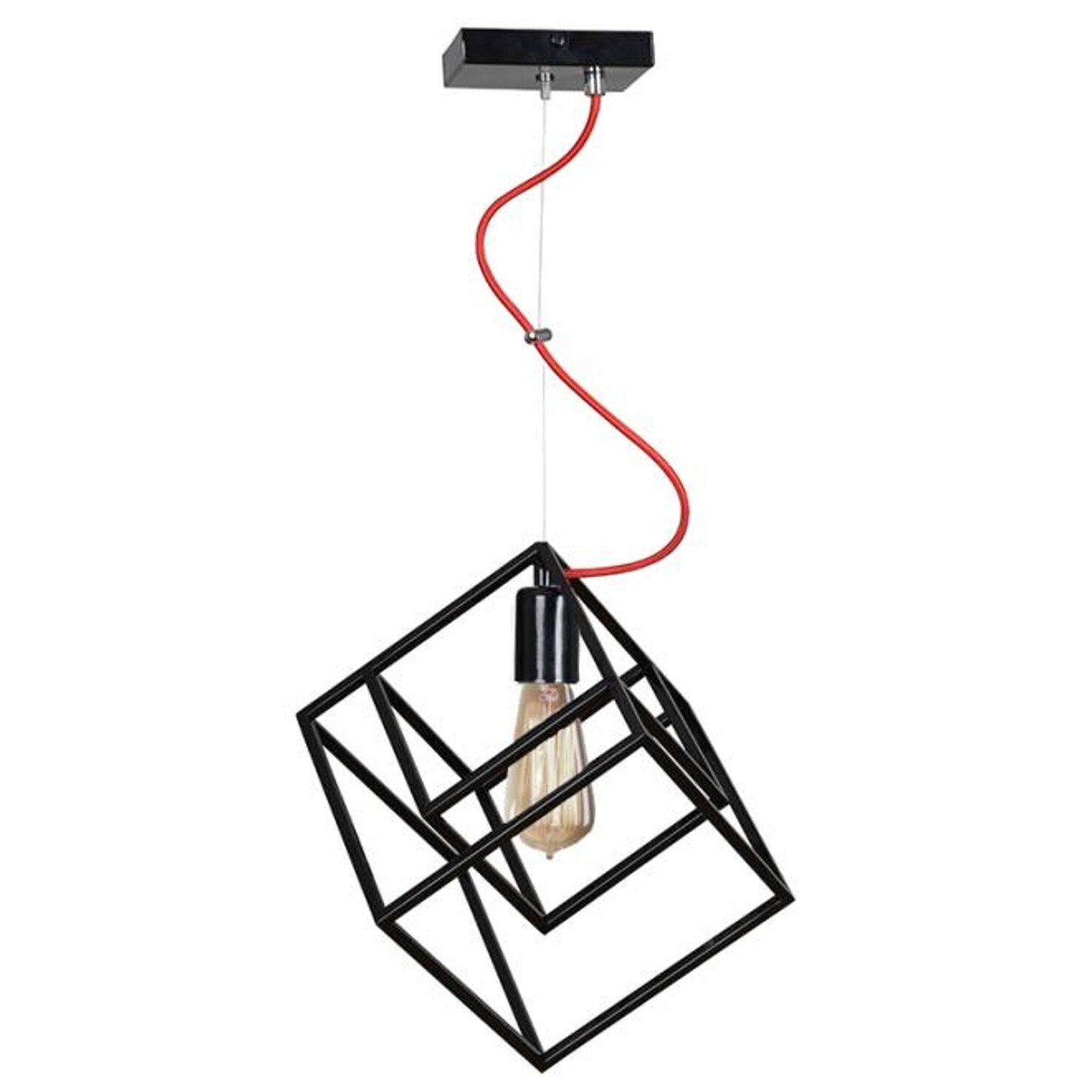 Pendul modern 1 bec EMIBIG BOX BLACK E27 x max 60W