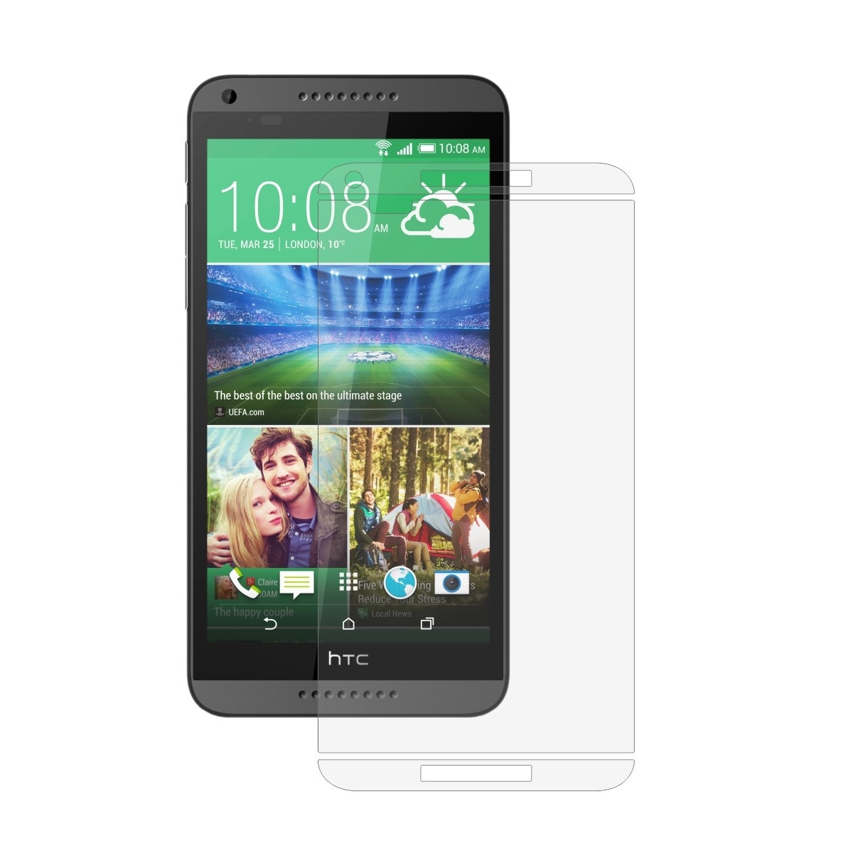 Folie Protectie Ecran, Acoperire Totala, Adeziva si Foarte Flexibila, Invisible Skinz Ultra-Clear AutoRegeneranta pentru HTC Desire 816