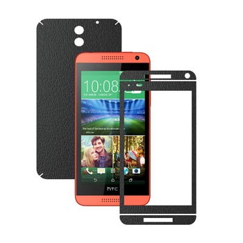 Folie de protectie Carbon Skinz, Husa de tip Skin Adeziv pentru Carcasa, Piele Neagra dedicata HTC Desire 610 Folie de protectie Carbon Skinz, Husa de tip Skin Adeziv pentru Carcasa, Piele Neagra dedicata HTC Desire 610