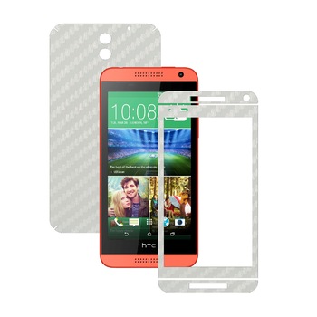 Folie de protectie Carbon Skinz, Husa de tip Skin Adeziv pentru Carcasa, Carbon Alb dedicata HTC Desire 610 Folie de protectie Carbon Skinz, Husa de tip Skin Adeziv pentru Carcasa, Carbon Alb dedicata HTC Desire 610