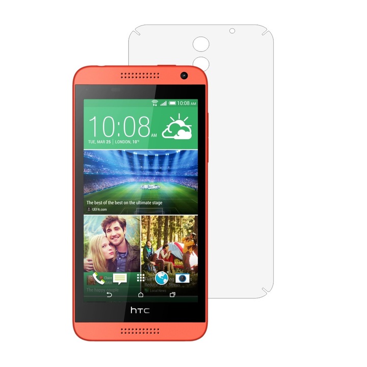 Invisible Skinz Ultra-Clear HD защитно фолио, самозалепващо се прозрачно покритие за корпуса и страните, посветено на HTC Desire 610