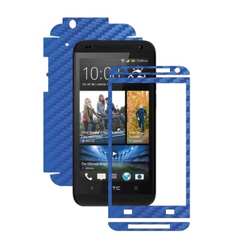 Folie de protectie Carbon Skinz, Husa de tip Skin Adeziv pentru Carcasa, Carbon Albastru dedicata HTC Desire 601 Folie de protectie Carbon Skinz, Husa de tip Skin Adeziv pentru Carcasa, Carbon Albastru dedicata HTC Desire 601