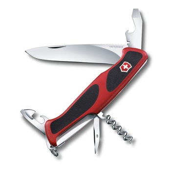 Cutit elvetian, Victorinox, RangerGrip 68, 11 Functii, 130 mm, Otel, Rosu/Negru Cutit elvetian, Victorinox, RangerGrip 68, 11 Functii, 130 mm, Otel, Rosu/Negru
