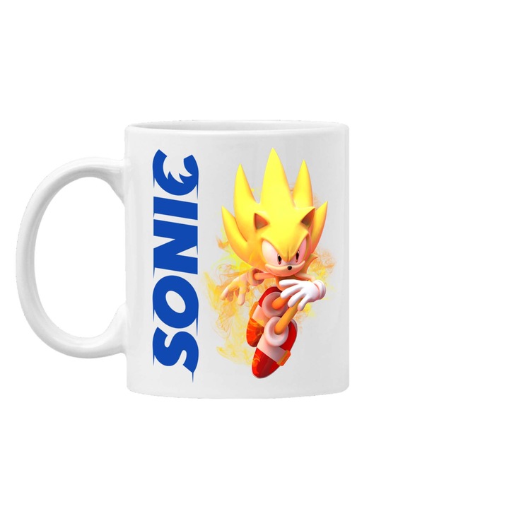Cana de cafea/ceai Mug Tralala Sonic 6, Alb, 330 ml