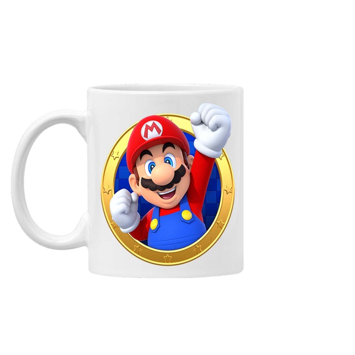 Cana de cafea/ceai Mug Tralala Super Mario 13, Alb, 330 ml