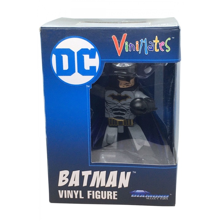 Figurina DC ViniMates Batman - 10 cm, Negru/Gri