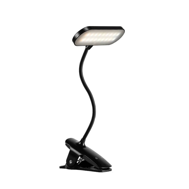 TopGearWorld lámpa, LED, USB, 5 fényszint, 1800 mAh, fekete