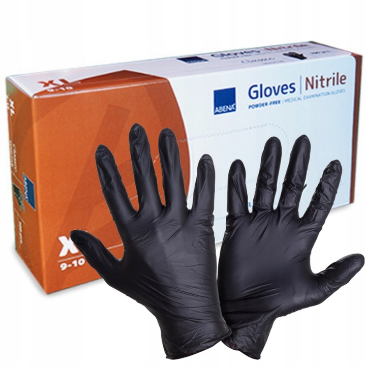 Set manusi nitril de unica folosinta fara pudra Acus Med, 100 bucati, pentru protectie igienica profesionala si uz casnic, culoare negru