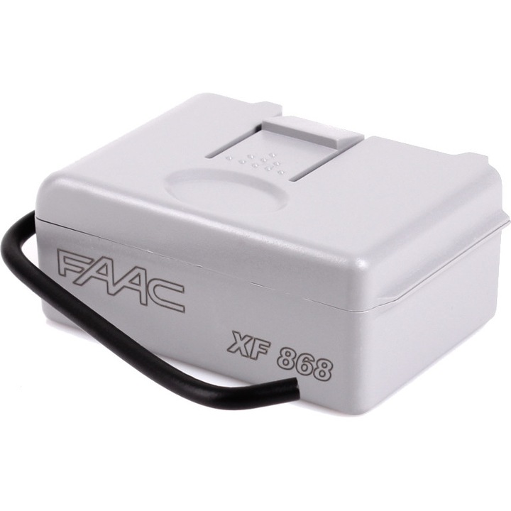 Радиоприемник, Faac, 868 MHz, С 2 канала, Бял