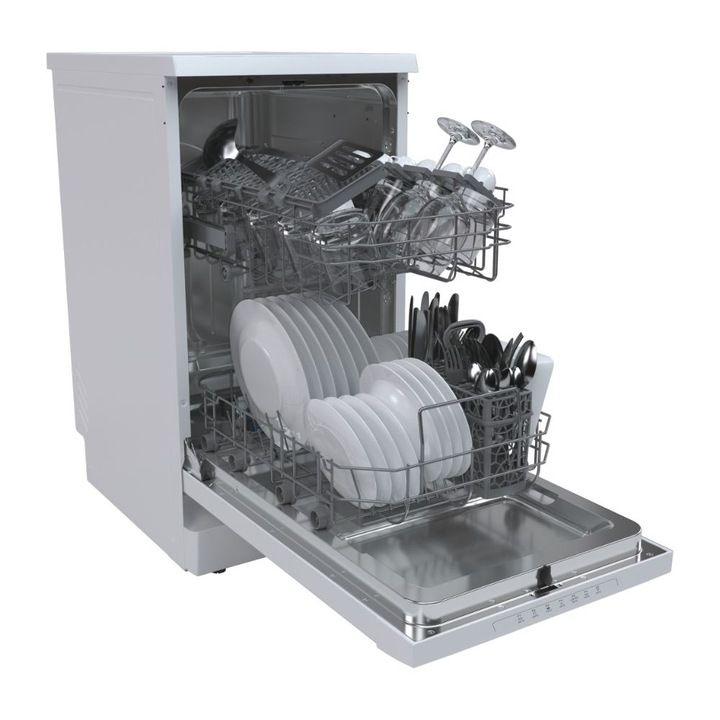 Masina de spalat vase, Candy, CDPH 2D1047W, Clasa energetica E, Consum apa 9 L, 7 programe, Alb