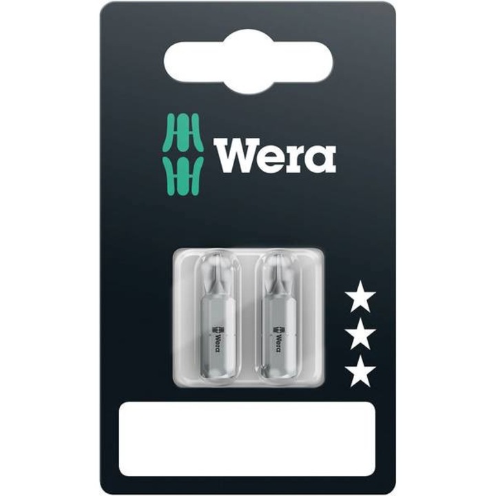 Set 2 biti cruce/Philips, Wera, 1 x 25 mm, Argintiu