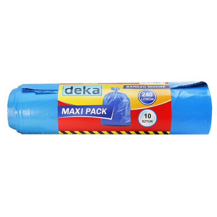 Торби за боклук, Deka, LDPE, 240L, 10 бр., Сини
