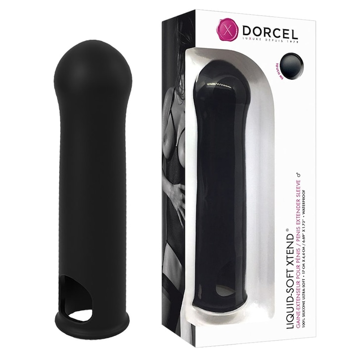 Dorcel Liquid Soft Xtend удължител, силикон, черен, 17x4см