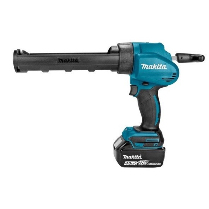 Pistol silicon cu acumulator, Makita, 18 V, Li-Ion, Mtal/Plastic, Negru/Albastru