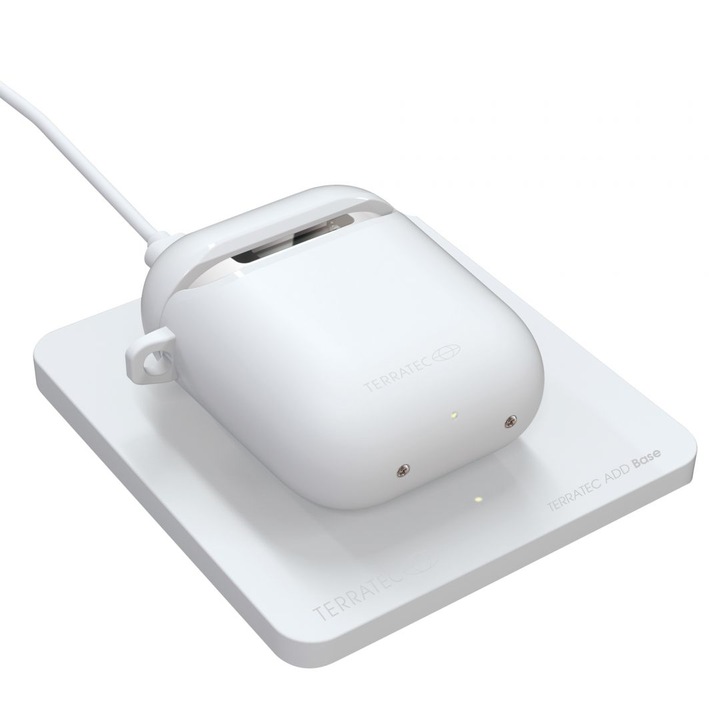 Pad de incarcare fara fir pentru Apple, Terratec, Alb