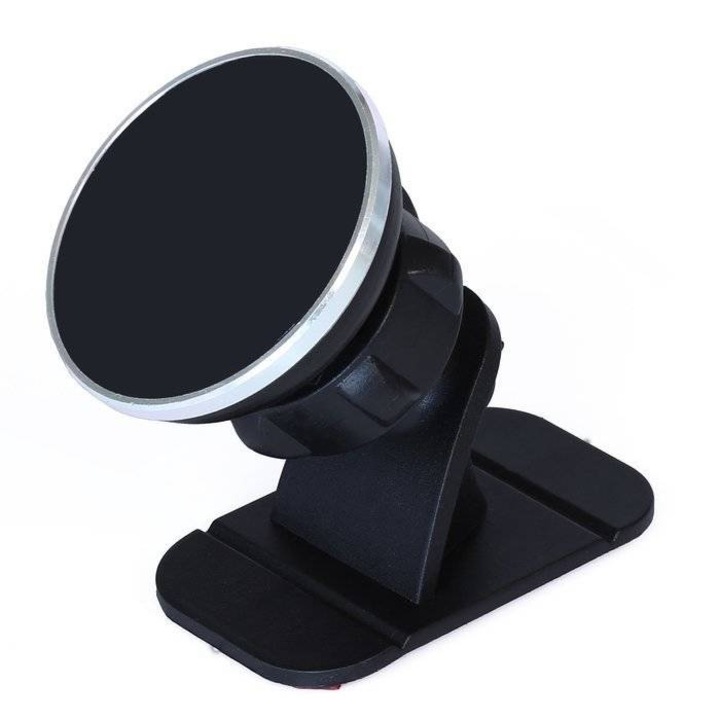 Suport telefon, Interlook, Aluminiu, Cu magnet, Negru