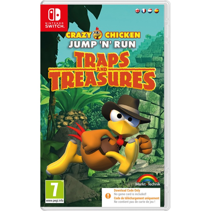 Игра HIGGS GAMES Crazy Chicken Traps And Treasures, Code in a box за Nintendo Switch