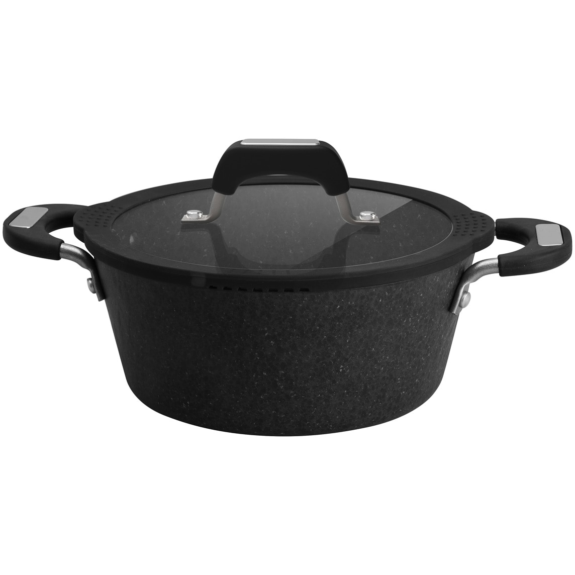 Oala aluminiu cu capac Amercook Rock Stone, 20 cm, Inductie