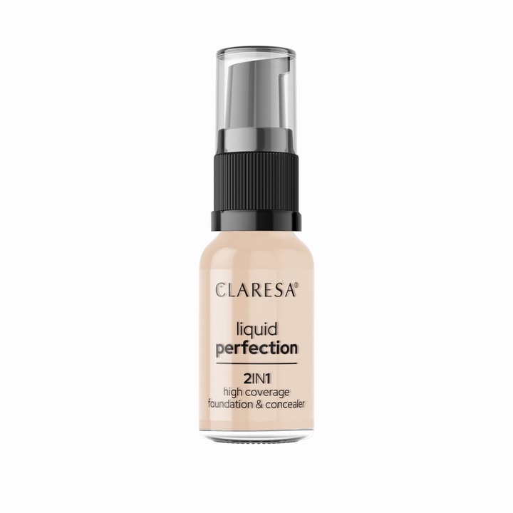 Anticearcan Liquid Perfection 2 in 1, Claresa, 102 Warm Medium, 18 g