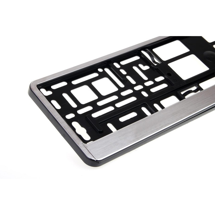 Стойка за регистрационен номер, полиран алуминий, AMIO