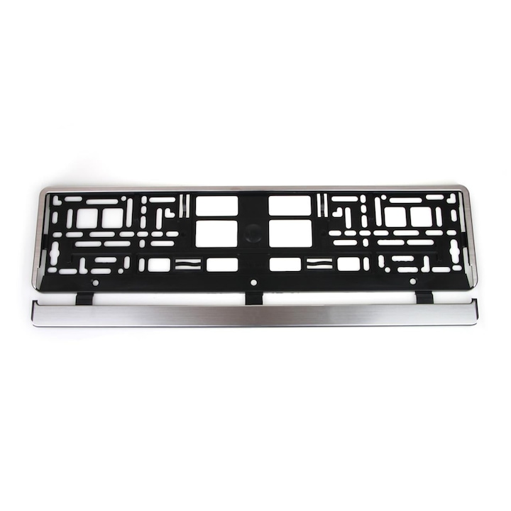 Стойка за регистрационен номер, полиран алуминий, AMIO