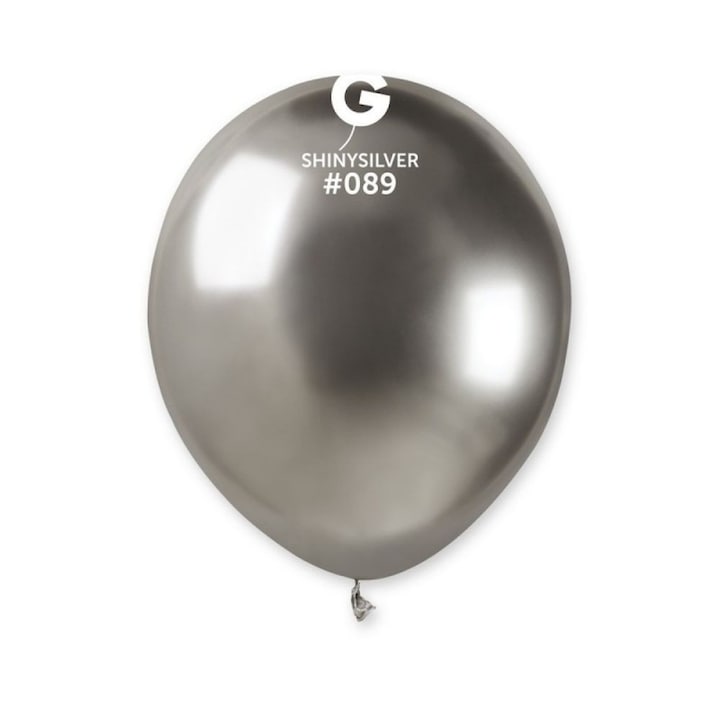 Латексови балони 13 см Сребро - Блестящ Хром, комплект 25 бр