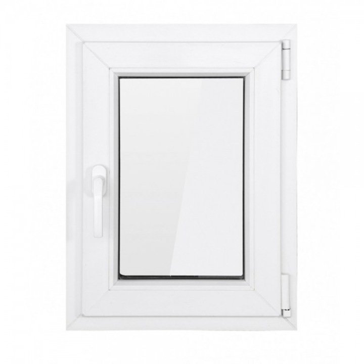 Fereastra PVC cu geam termopan, profil VEKA 76MD - 6 camere izolare, alba, 560x860 mm, dreapta, oscilobatant