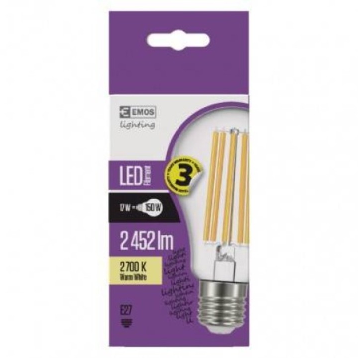 Крушка Emos, Z74290, LED 17W, 2452lm, 3000K