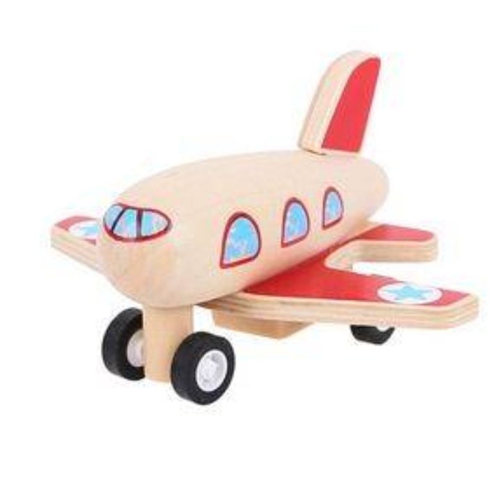 Дървен самолет, Bigjigs, Червен