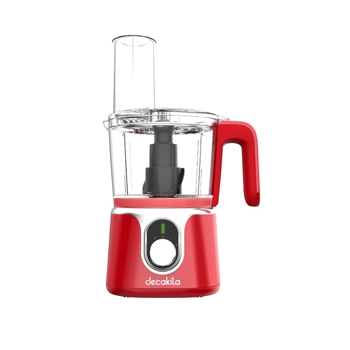 Robot de bucatarie fara fir Decakila, 200 W, 2000 mAh, 1.25 Lm Rosu