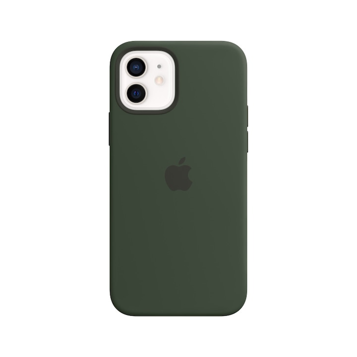 Husa de protectie Silicone Case MagSafe pentru iPhone 12/12 Pro, (Cypress Green)