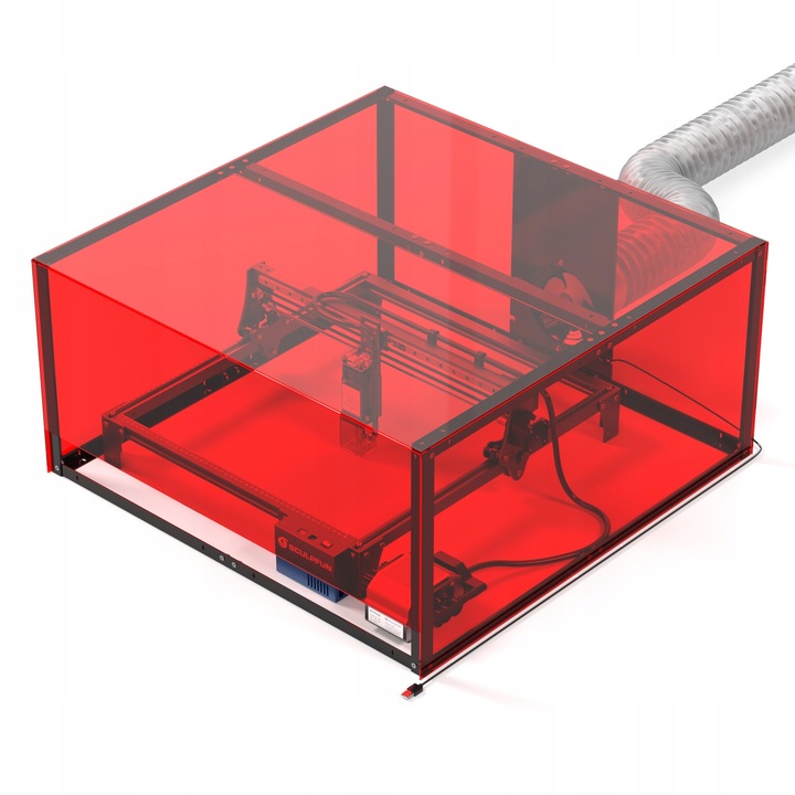 Димоотвеждаща кутия SCULPFUN, 720x720x360mm, Червен
