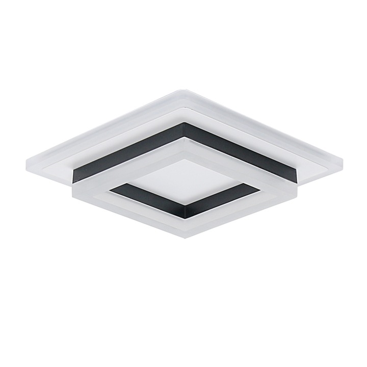 Plafoniera LED, Goeco, Metal/Acril, 24W, Alb