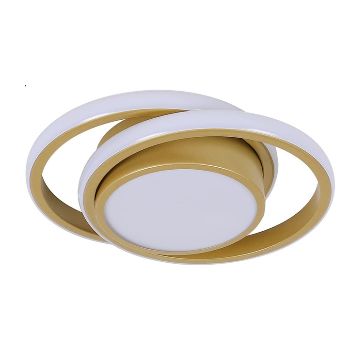 Plafoniere LED, Goeco, Stil Minimalist, 18W, Lumina Alba 6000K, 30x5 cm, Alb