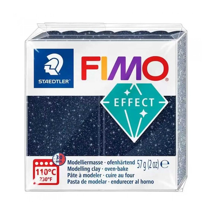 Pasta de modelaj FIMO Effect 57g Albastru miez de noapte Galaxy