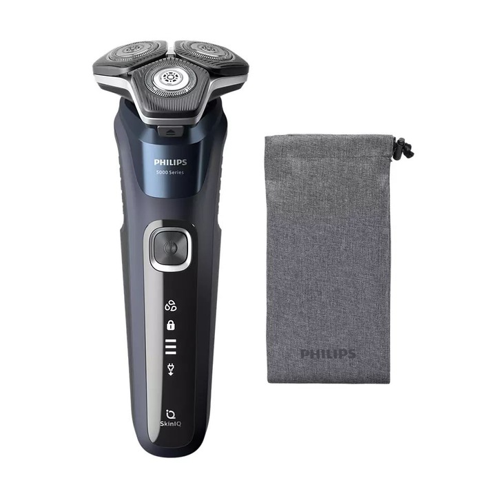 Philips SHAVER Series 5000 S5885/10 мъжка самобръсначка Въртяща се самобръсначка Тример Черен, Син
