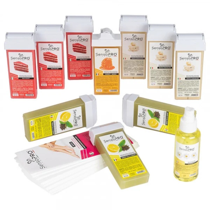 SensoPRO Red Velvet fogyó viasz szőrtelenítő készlet