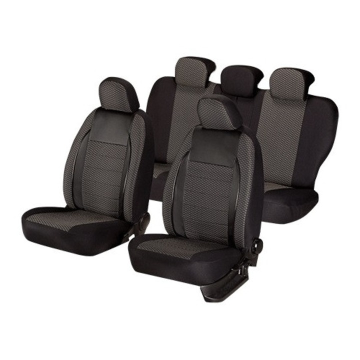 Set huse scaune auto,11 piese, Editia Elegance Negru