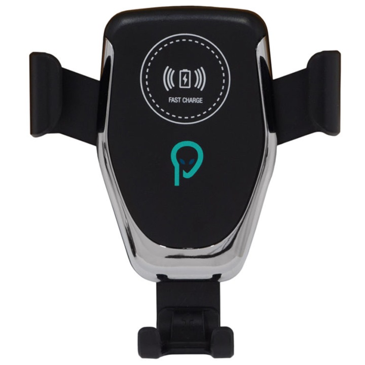 Suport auto si incarcator wireless SPACER pentru Smartphone 2 in 1, fixare in grilaj, incarcare wireless Qi 10W