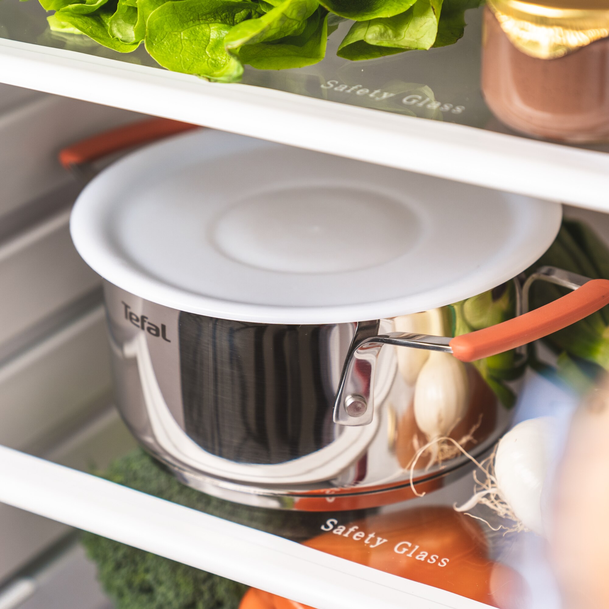 Set 6 piese Tefal Opti'Space, cratita 18 cm, oala 20/24 cm, 3 capace de ...