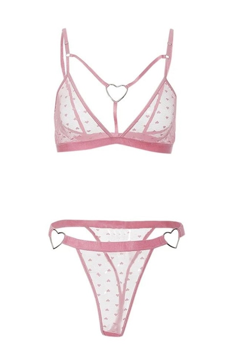 Set Sexy, Sutien si Chilotei String, Roz