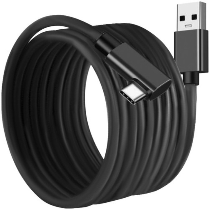 Cablu date USB 3.2, Type C lungime 5 metri, Negru