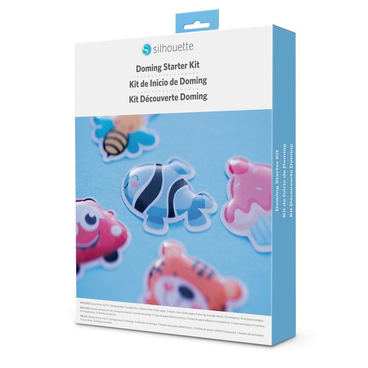 Стартов комплект етикети с обемна смола, SILHOUETTE, Doming Starter Kit, 16 елемента
