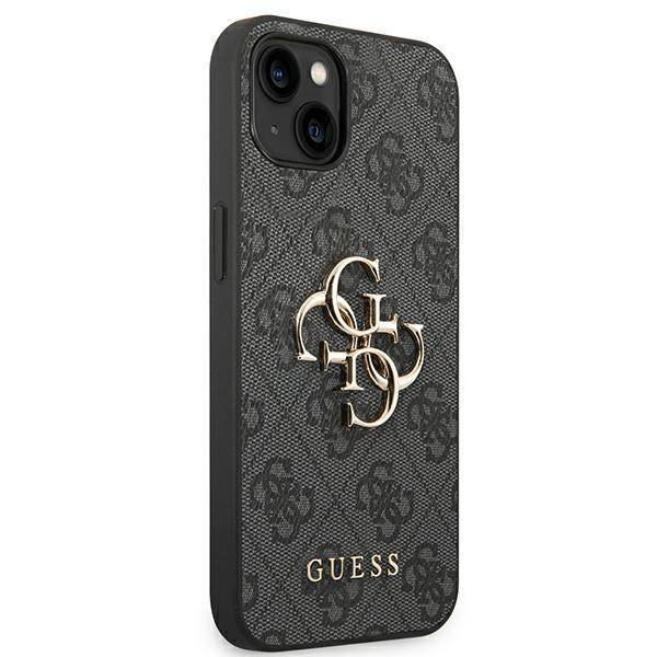 Husa de protectie Guess 4G Metal Logo pentru iPhone 14, Gri
