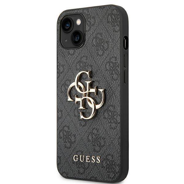 Husa de protectie Guess 4G Metal Logo pentru iPhone 14, Gri